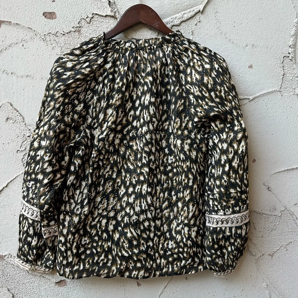 Cleobella Alicia Blouse in Black Leop - Picture 6 of 9